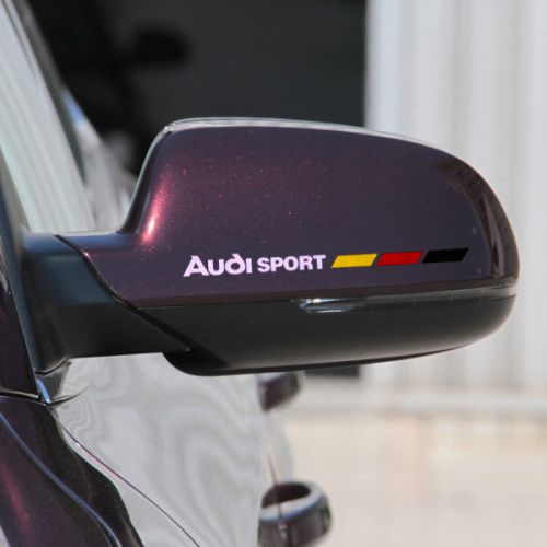 2pcs white audi sport auto rearview mirror decals stickers fit all audi models