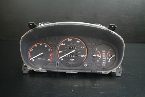 97-01 honda crv cr-v cluster speedometer automatic at gauges tach 204k oem