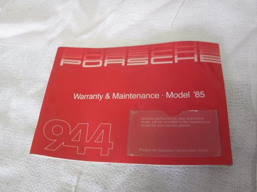 944 &#034;warranty and maintenance manual&#034;