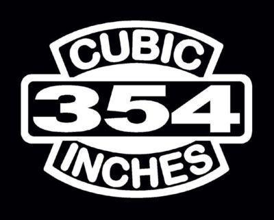 2 v8 354 cubic inches engine decal set 354 ci emblem stickers