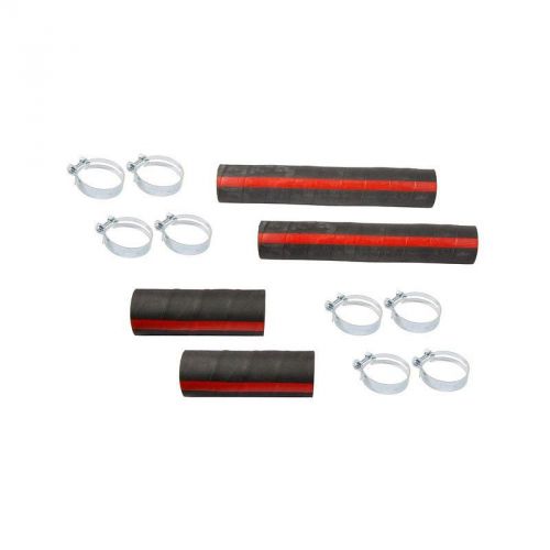 Radiator hose kit with clamps and red stripe hoses - 12 pieces - v8 1932-1936