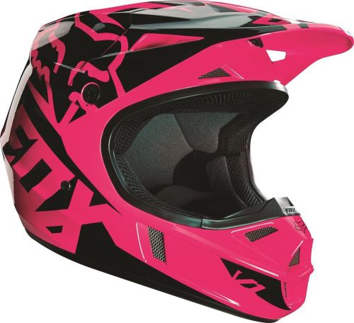 Fox racing v1 youth helmet / pink-black / motocross dirtbike youth large
