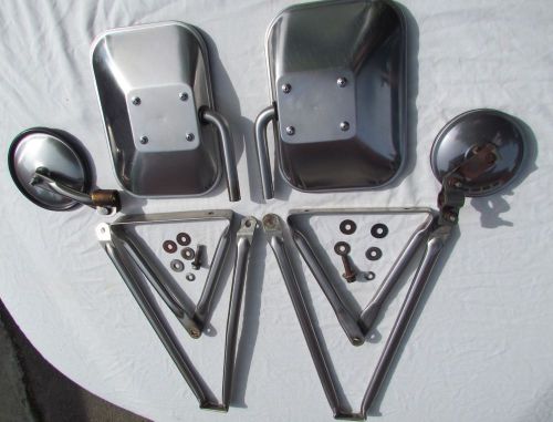 73-96 oem ford west coast stainless steel towing mirrors nice f250 f350 van