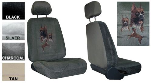 Boxer trilogy dog canine 2 new low back bucket car truck suv seat covers pp 5a