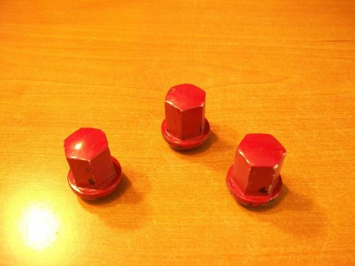 3 porsche alloy lug nuts - need to be painted - oem - free shipping