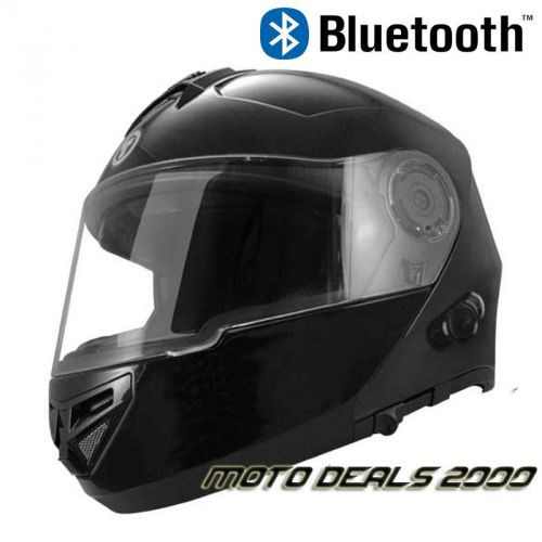 Torc&#039;s newest modular t27 bluetooth full face dual visor helmet gloss black
