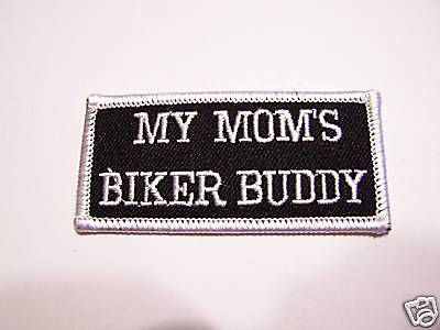 #0072 motorcycle vest patch my mom&#039;s biker buddy for the lady rider / biker