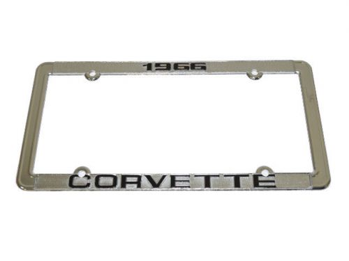 1966 corvette license plate frame chrome