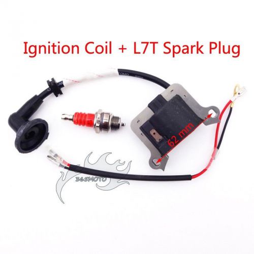 Ignition coil l7t spark plug for 43cc 47cc 49cc mini pocket bike goped scooter