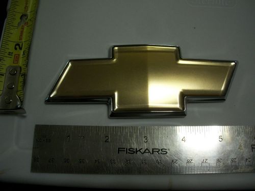 Chevy bowtie chrome gold emblem symbol badge oem original genuine