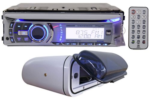 Dual amb600w marine boat bluetooth cd player usb receiver+remote+gimbal housing