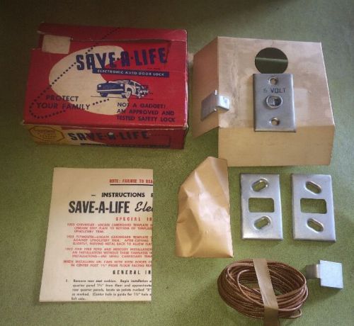 Vintage save a life electronic auto door lock system 1950&#039;s