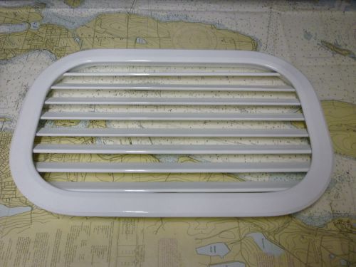 Engine room vent for large yacht white powder coated steel