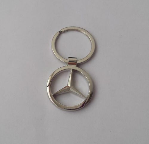 Benz car key chain keyring with bmw logo chrome steel gift keychain