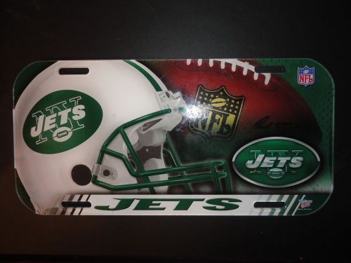 Nfl - acrylic new york jets license plate helmet, football green white