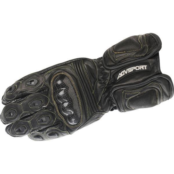 Black xl agv sport laguna leather glove
