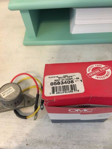Nos genuine omc systematched evinrude johnson 0583408 rectifier &amp; lead assembly.