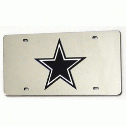 Dallas cowboys silver laser license plate - 1801l