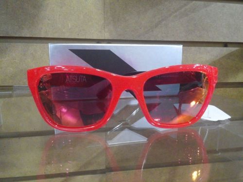 100% sunglasses atsuta red/black multilayer red mirror lenses 60004-013-01 new