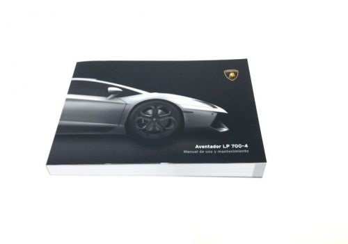 Lamborghini  aventador lp700-4 factory owners manual handbook spanish spec