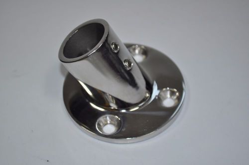 Boat hand rail fittings 45 degree 7/8&#034; round base marine stainless steel