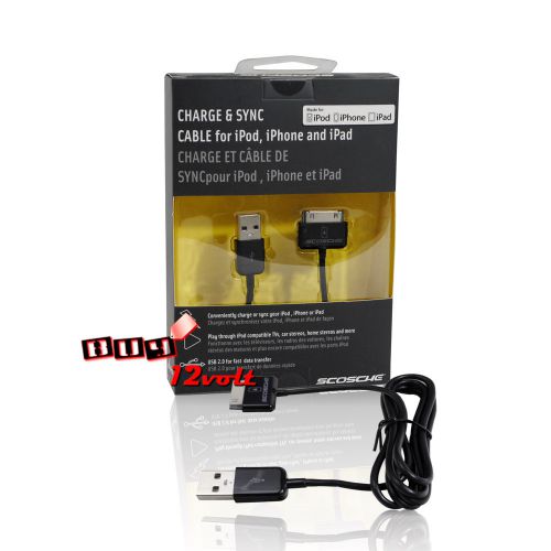 Scosche ipusbk2 (black) 2.0 usb to ipod 30-pin cable