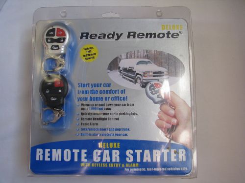 Ready remote deluxe remote car starter keyless entry &amp; alarm new 23927 1000&#034;