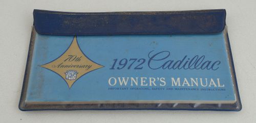 1972 cadillac vehicle owner&#039;s manual (cb9)