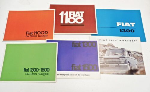 Lot 6 pcs. - fiat 1100 1300 1500 1961-1966 catalogues brochure