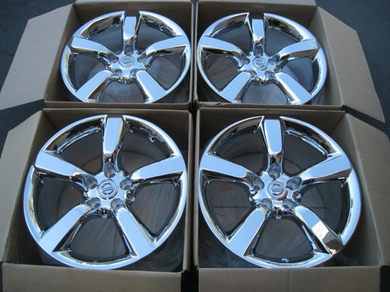 18" nissan 350z factory oem chrome wheels maxima altima g35 gs430 gs400 18 19 20