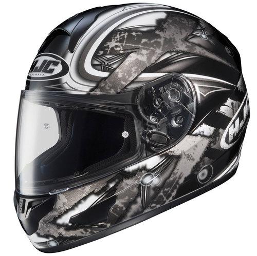 Hjc cl-16 shock motorcycle helmet black, dark silver, silver 3xl