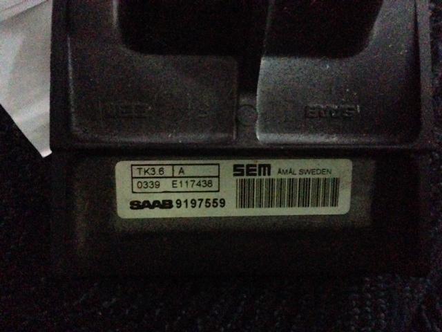 Genuine saab direct ignition cassette for 9-3 & 9-5 (black) - saab 55559955