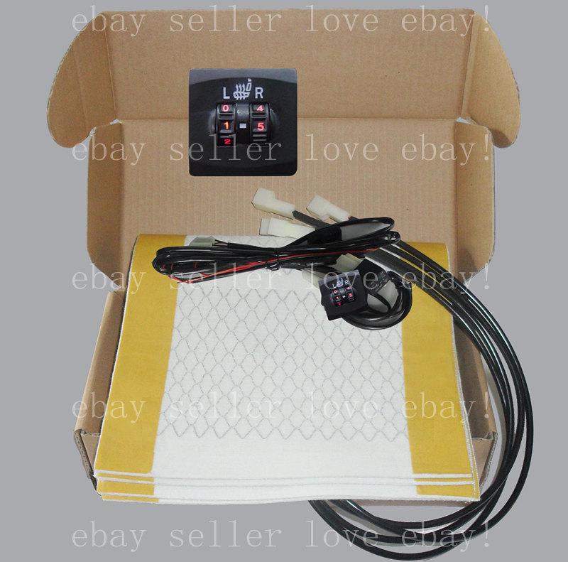 Seat heater kit,square 5-gear,dual dial switch,carbon heated seat,seat cover
