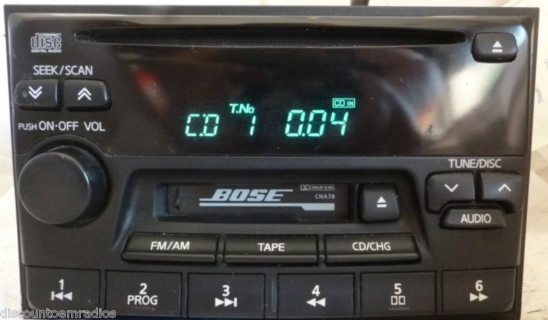 99-01 nissan pathfinder altima maxima g20 qx4 radio cd cassette bose pn-2261k