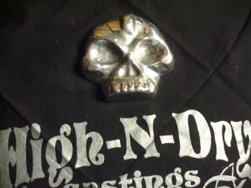 "harley skull" gas cap cover...custom casted aluminum..must see!!!