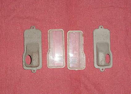 1959 chevrolet impala belair convertible rear license plate lamps very nice