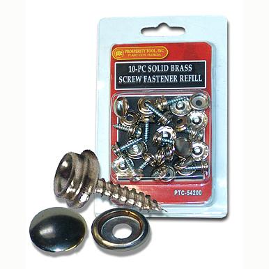 Screw-in snap stud replacement kit boat covers canvas