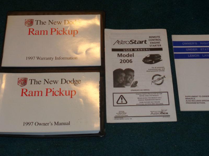 1997 dodge ram truck owner's manual set / good original guide book set!!!