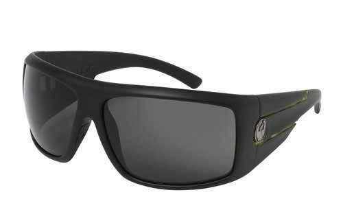 Dragon shield sunglasses, jet lime frame/grey lens