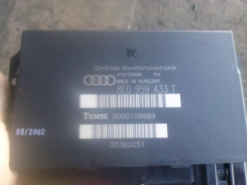 02-05 audi a4 s4 central electronic comfort control module w/o wire connector 