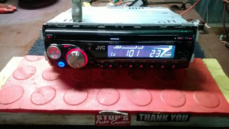 Car stereo in dash cd radio jvc kd-s16 tested working look  removable faceplate