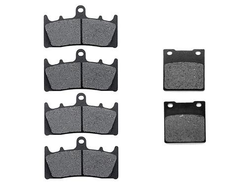 Front + rear carbon kevlar brake pads for 2001-2005 suzuki gsf 1200 bandit