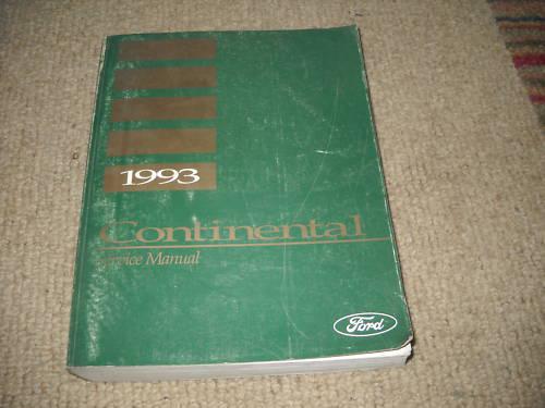 1993 lincoln continental service shop repair manual 
