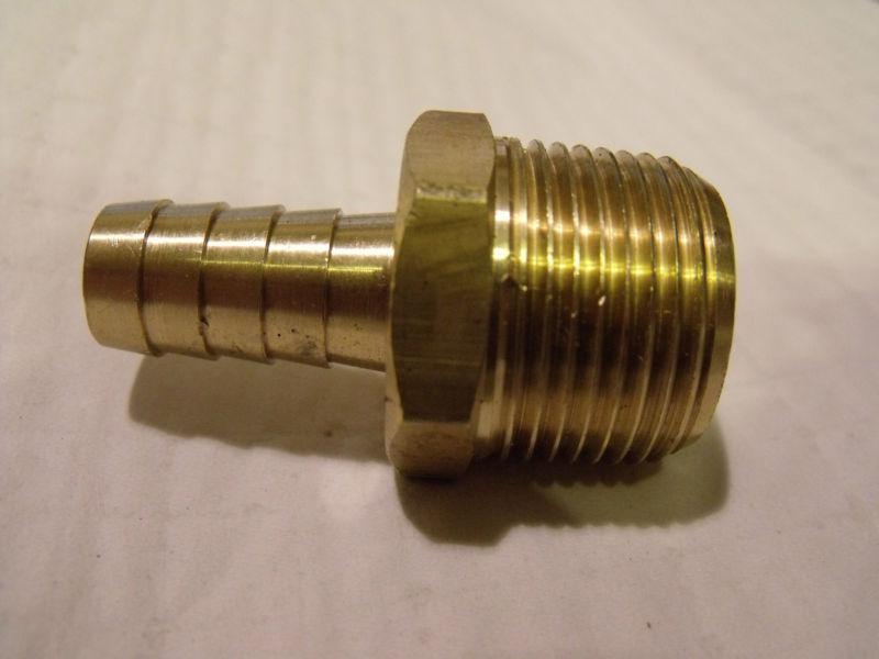 Brass fitting 1/2" hose barb x 3/4" npt 