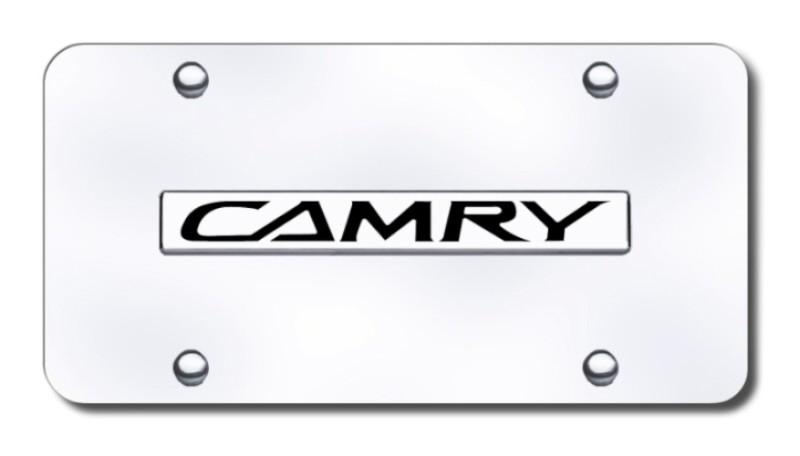 Toyota camry name chrome on chrome license plate made in usa genuine