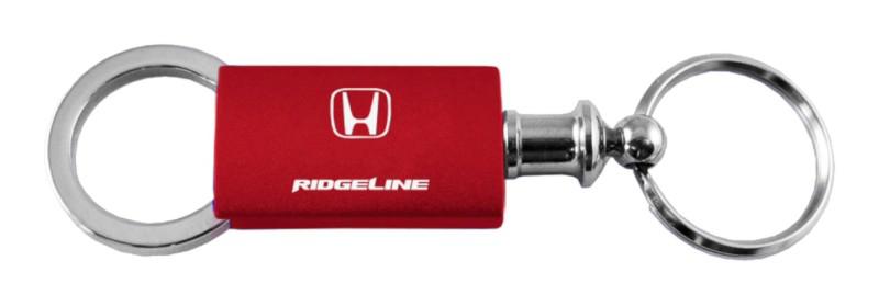 Honda ridgeline red anodized aluminum valet keychain / key fob engraved in usa