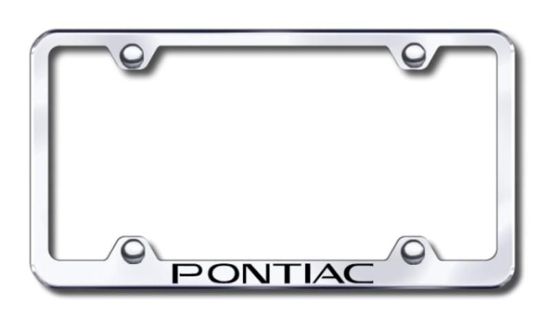 Gm pontiac wide body  engraved chrome license plate frame made in usa genuine