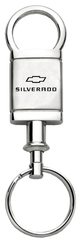 Gm silverado chrome valet keychain / key fob engraved in usa genuine