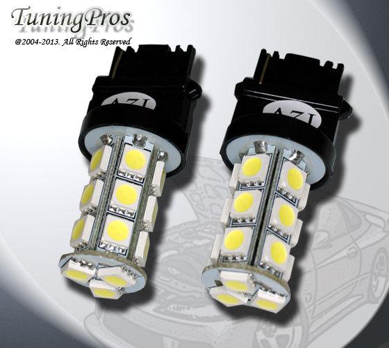 (1 pair) set of 2 pcs stop light 3156 18 smd white led light bulbs