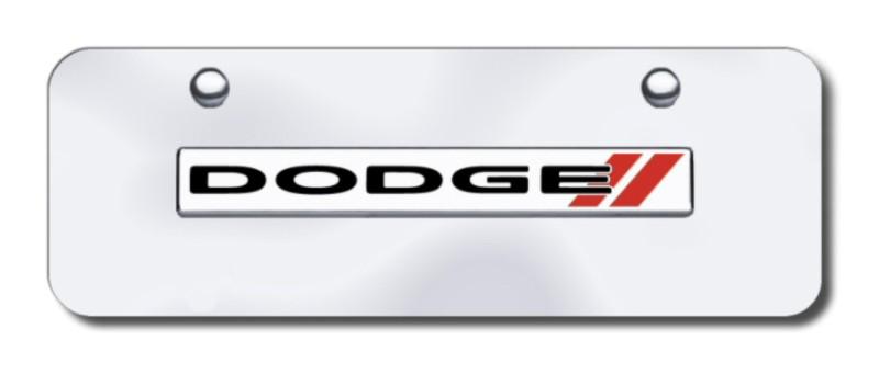 Chrysler dodge stripes name chrome on chrome mini-license plate made in usa gen